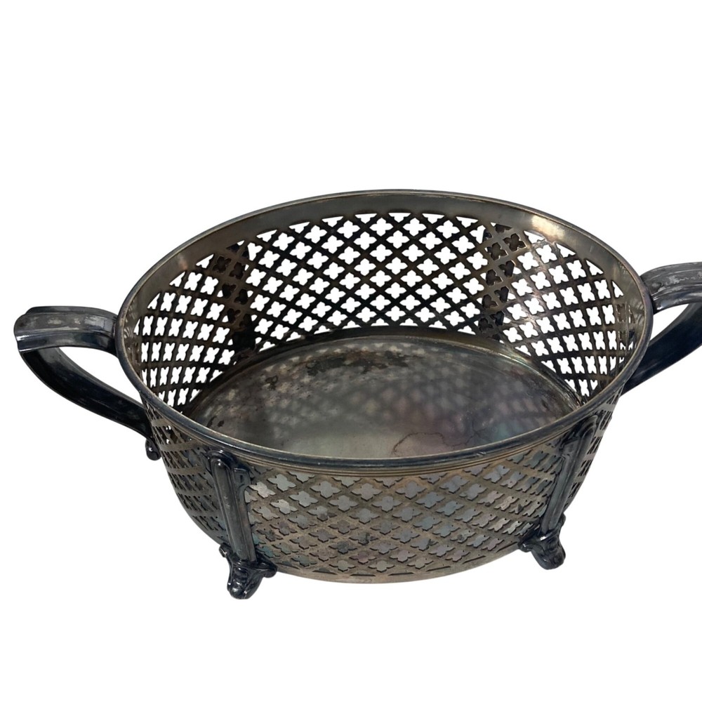 Charles Truman Burrows & Son Silver Plated Casserole Holder Stand 8x6 Display