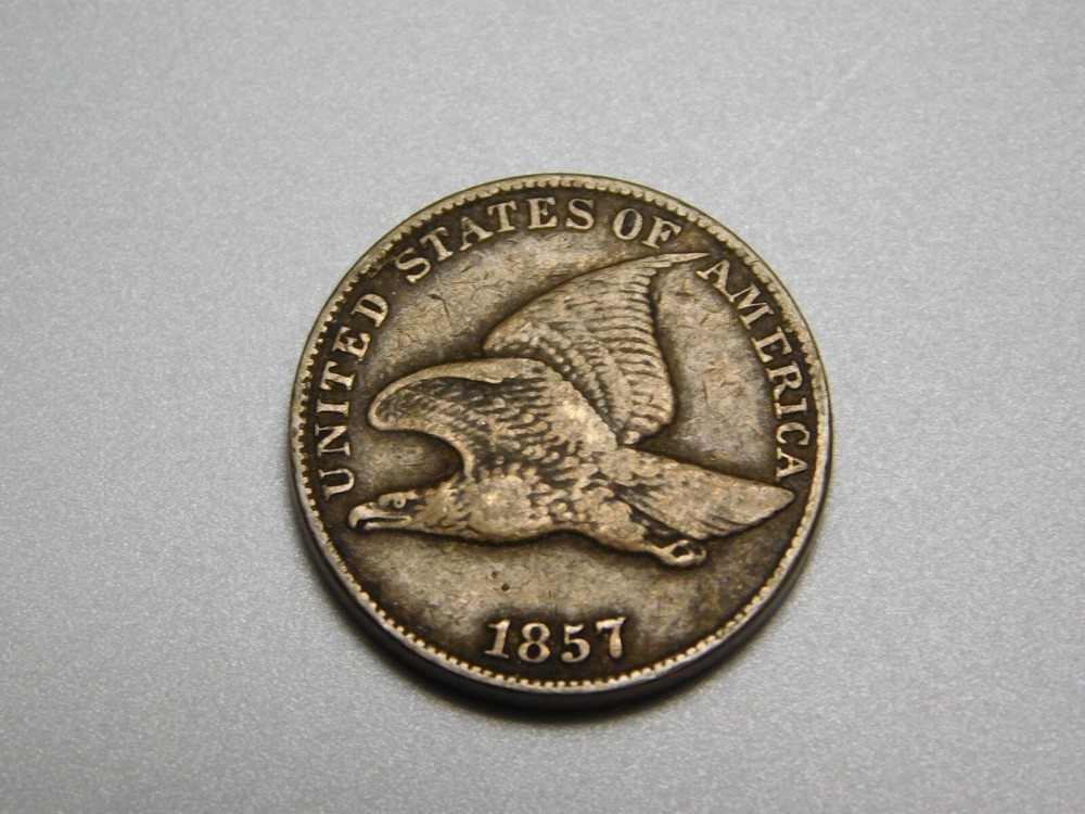 OLD US COINS 1857 FLYING EAGLE CENT PENNY