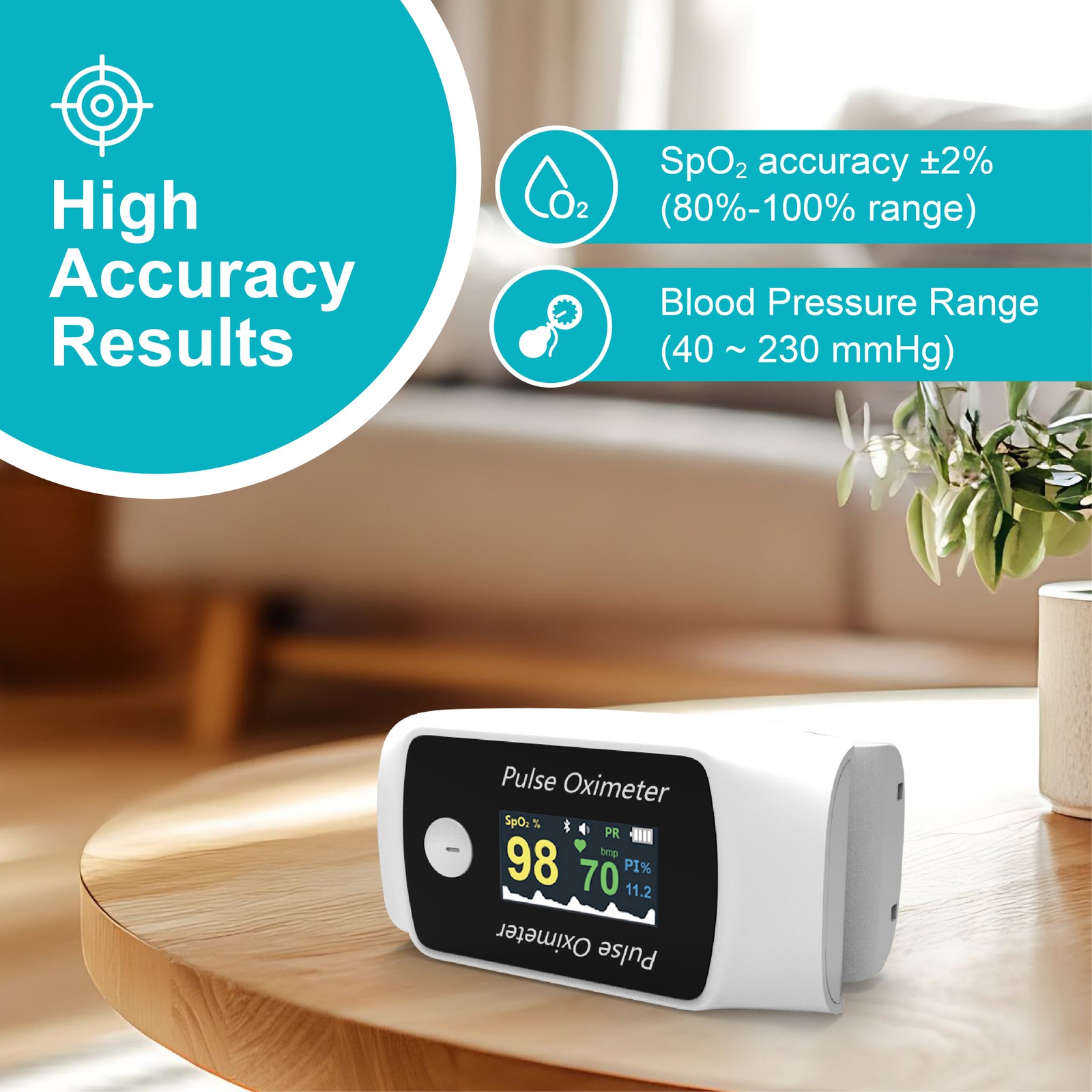 2 Set of Multifunctional Monitor Respiration,Bluetooth SpO2 PR Blood Pressure