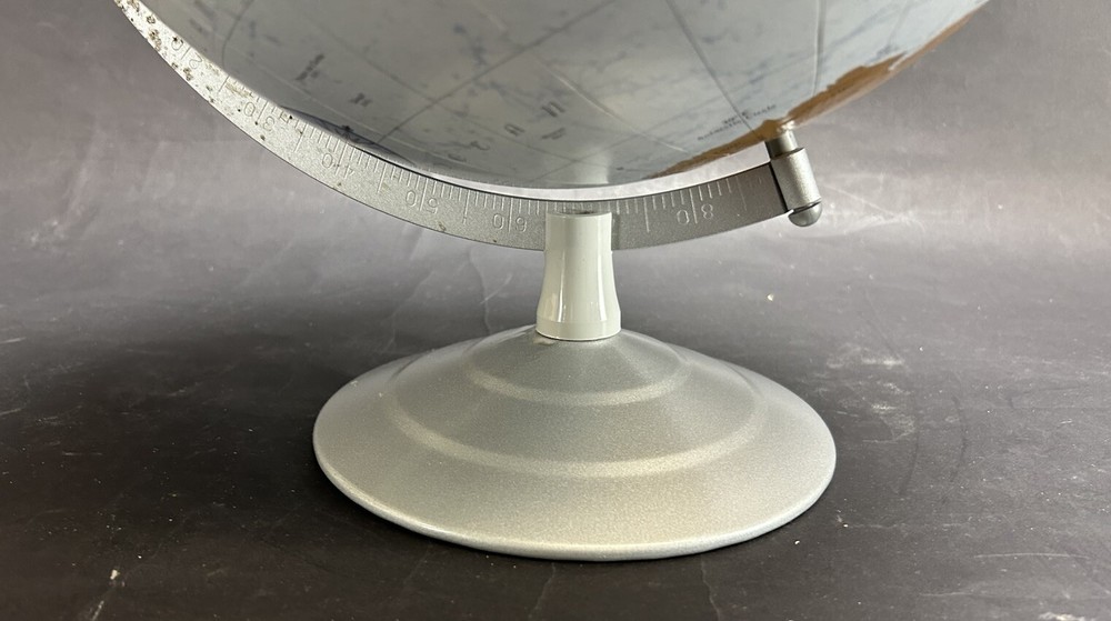 Vintage Replogle Platinum Raised Relief Globe 12”