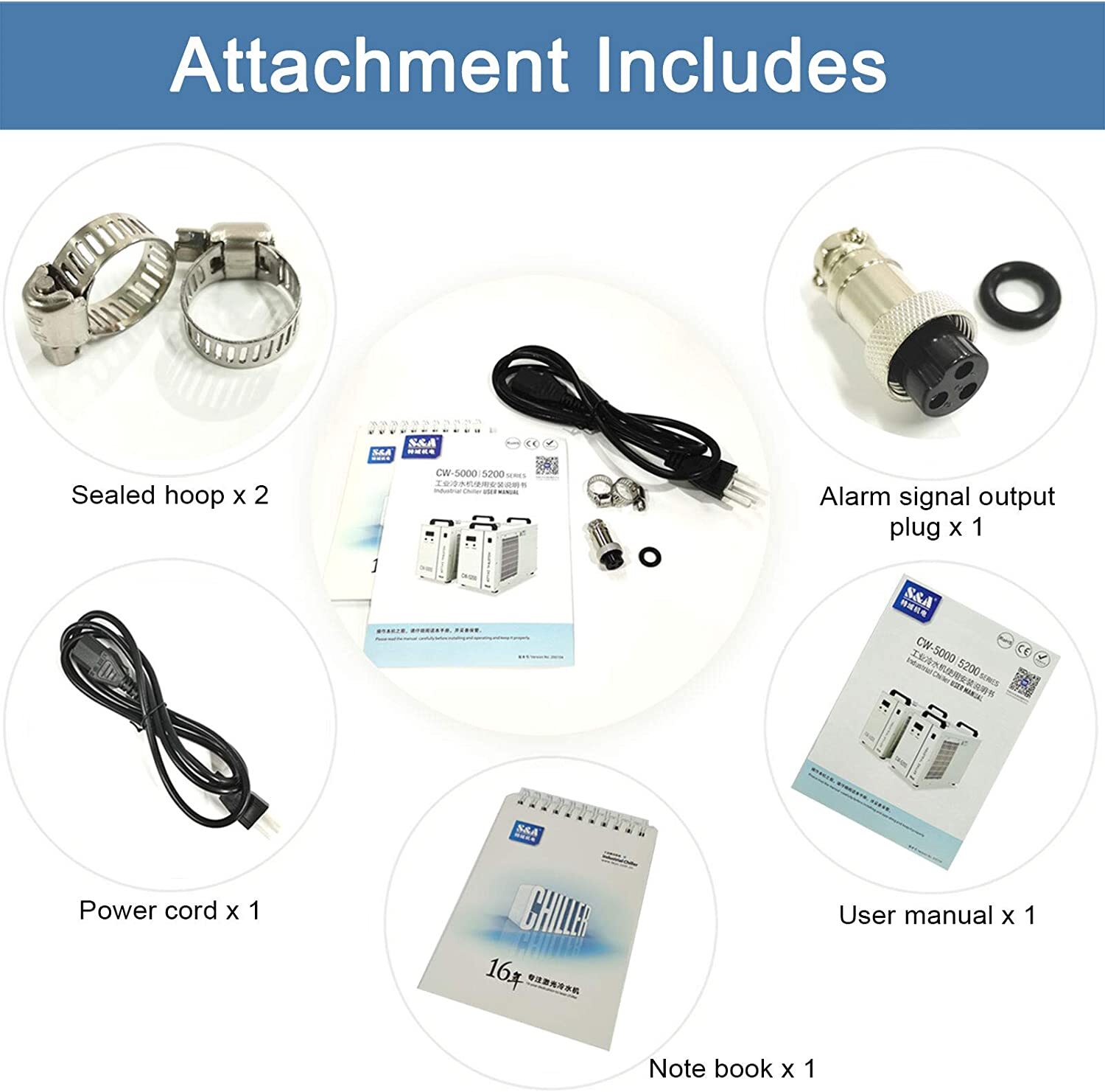 Genuine S&A CW-5000 DG 110V Water Chiller Cool 80W 100W CO2 Laser Tube US Stock