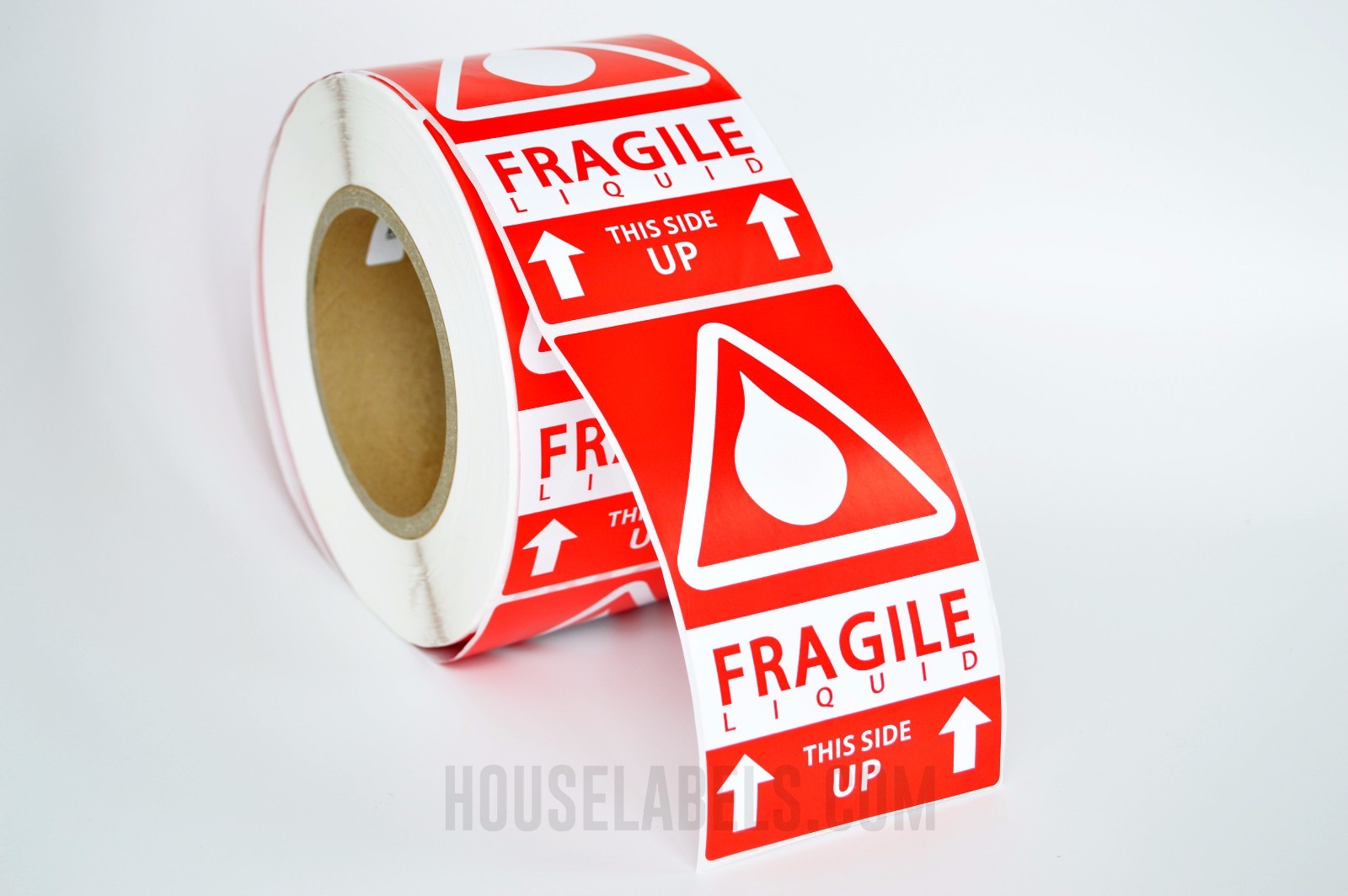 1 Roll ; 500 Labels 3x5 (3" x 5") Pre-Printed Fragile LIQUID This Way Up Labels