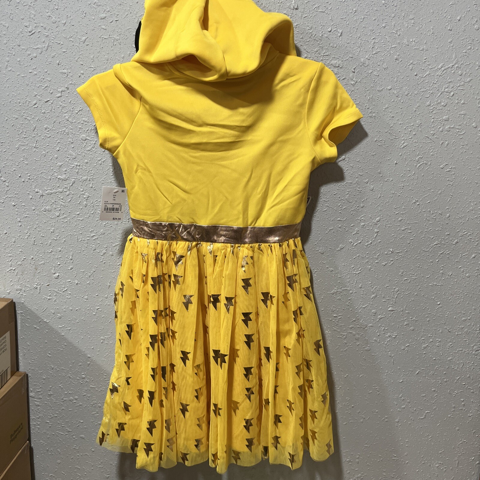 Girls' Pokemon Pikachu Cosplay Tutu Dress - Yellow size Medium 7/8
