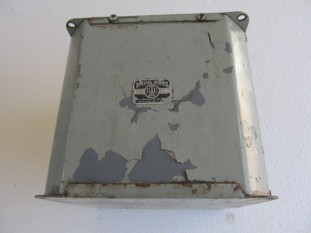 Vintage UTC POWER Transformer Type S-47 2000 2500 3000 VAC SEC