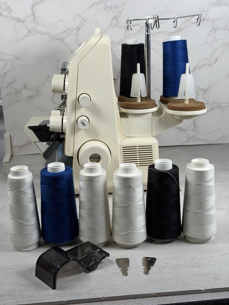 Juki Sewing Machine Model MO-634D Japan Tested Working With Case
