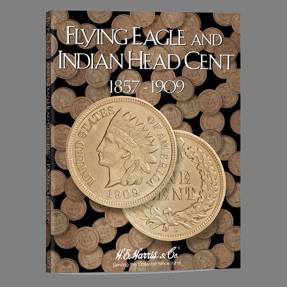 H.E. Harris & Co US Flying Eagle and Indian Cent Coin Folder 1857 – 1909