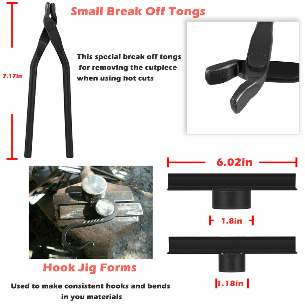 Blacksmith Tongs Set Expert Replacement Tongs / Blacksmith Starter Tool Hook Jig