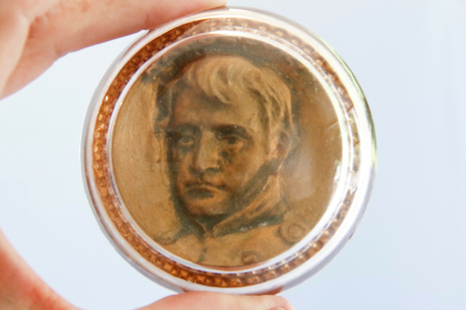 C. 1902 Glass Paperweight French Emperor Napoleon Bonaparte St Louis Exposition