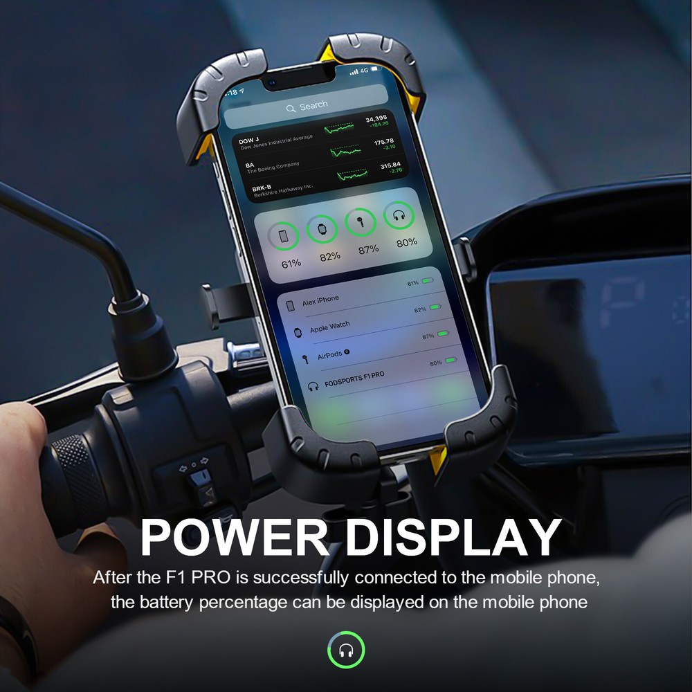 F1 PRO 1000m 2-Way Motorcycle Helmet Intercom Bluetooth Headset & Warning Light