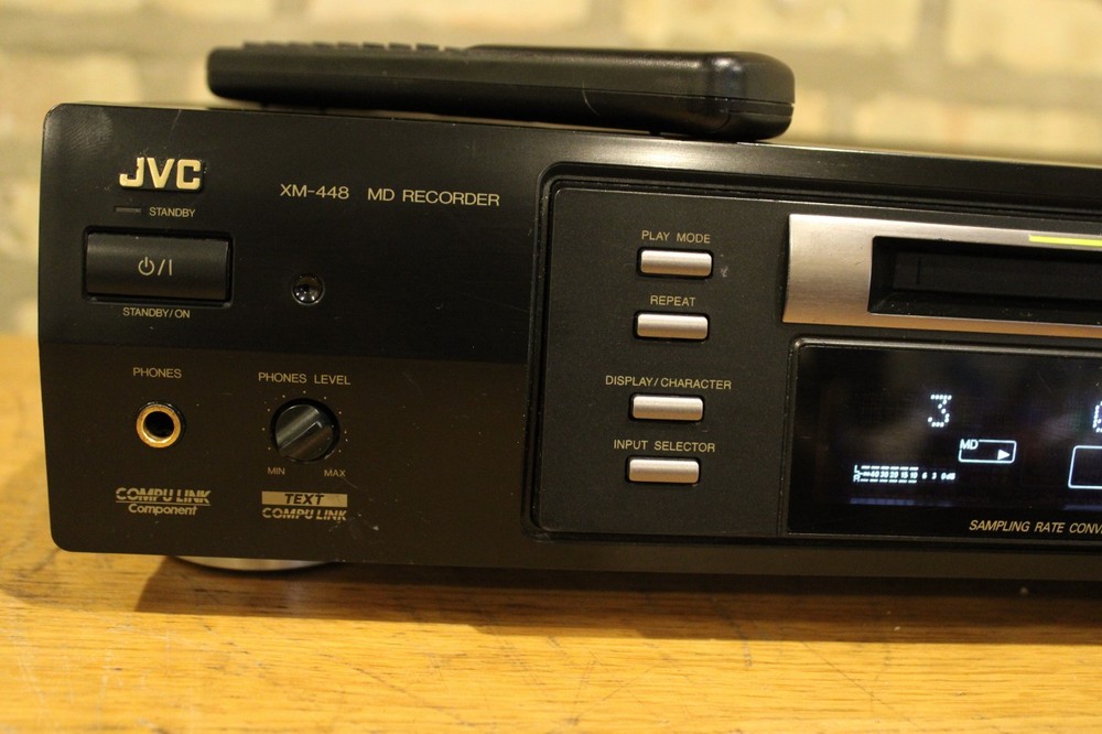 JVC XM-448b minidisc player/recorder w/remote SERVICED Fully Functional