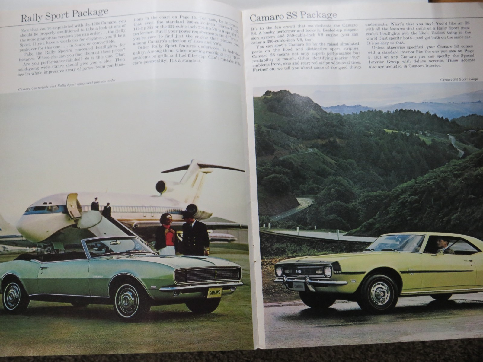 1968 Chevrolet Camaro RS, SS, Dealer Sales-Showroom Autoshow Brochure