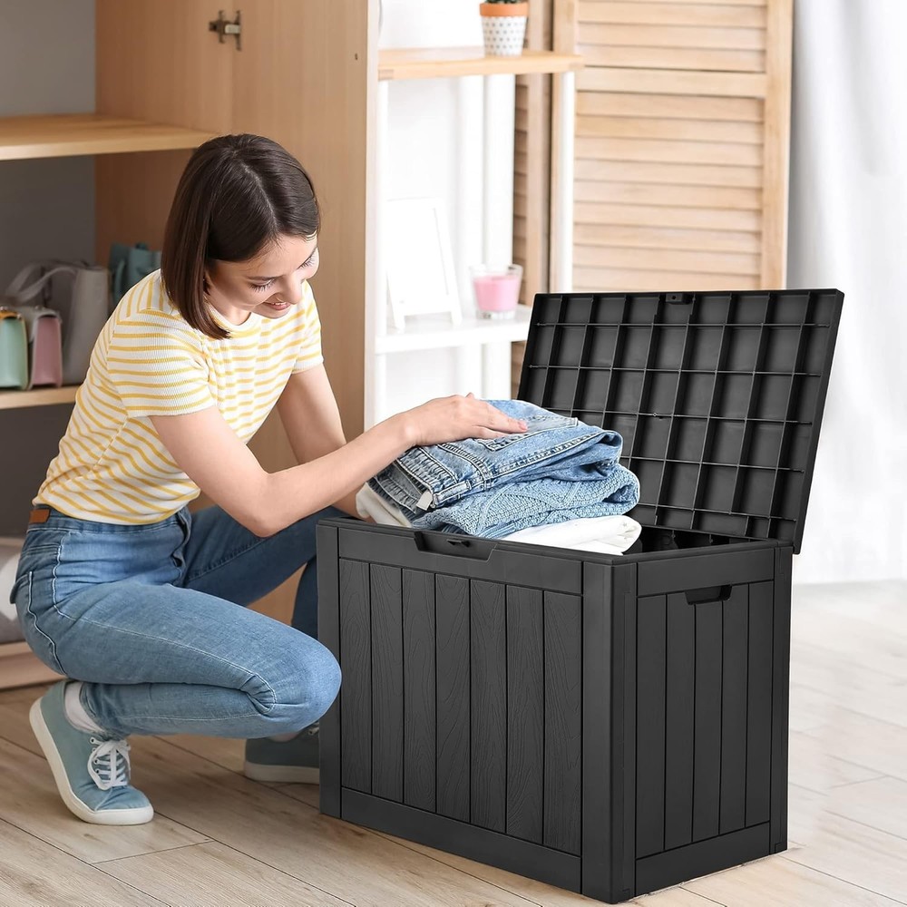 Versatile 30-Gallon Deck Box - Easy Assembly & Stylish Storage for Garden Tools