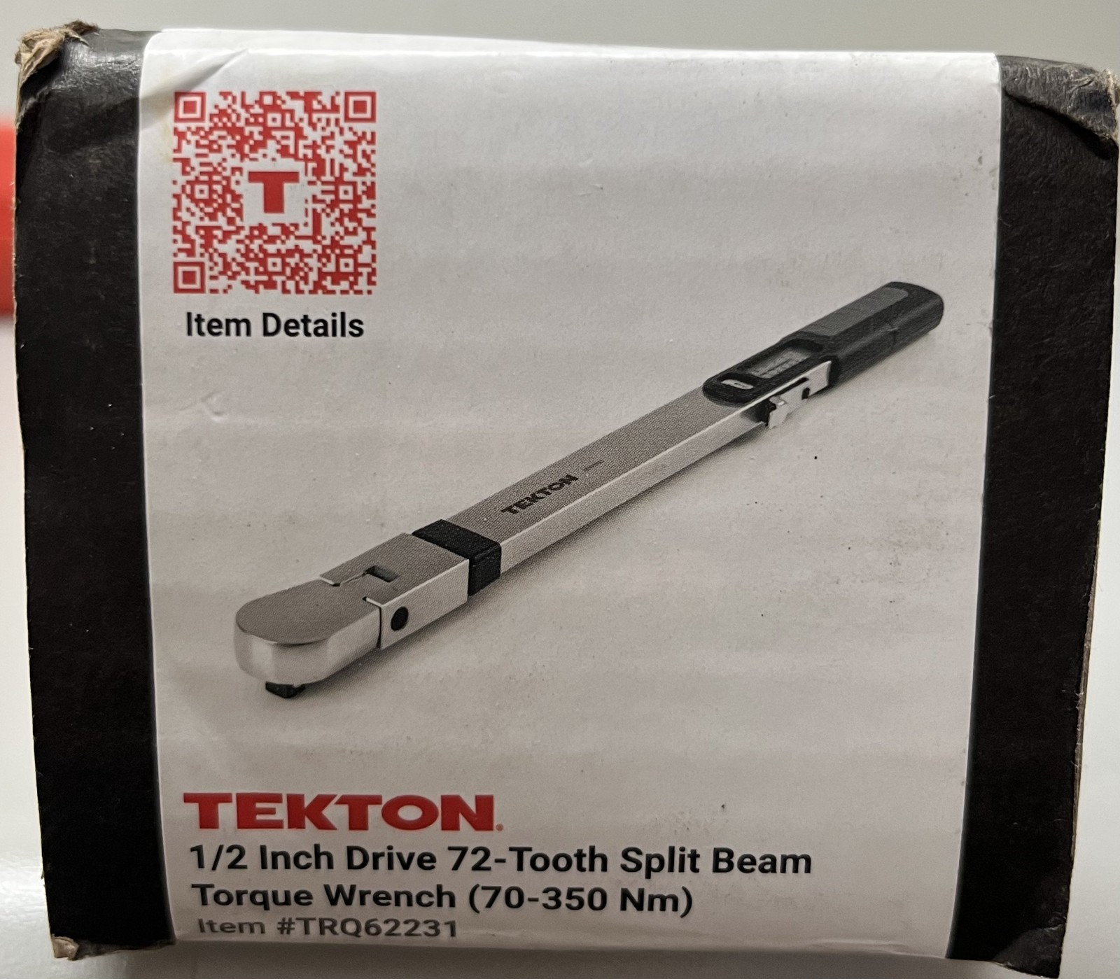 Tekton 1/2 Inch Drive 72-Tooth Split Beam Torque Wrench (70-350 Nm) - TRQ62231