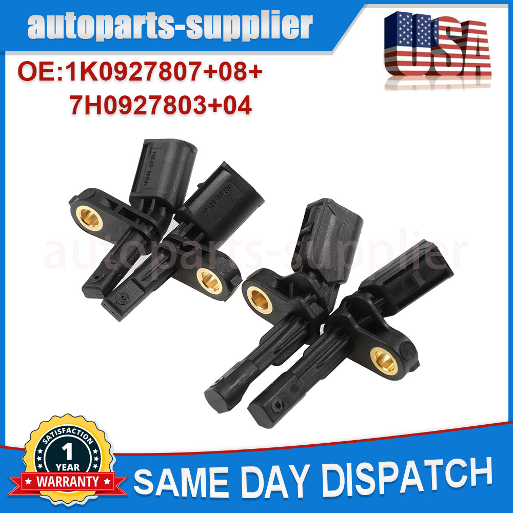 4 Front Rear Left & Right ABS Wheel Speed Sensor For Audi Volkswagen