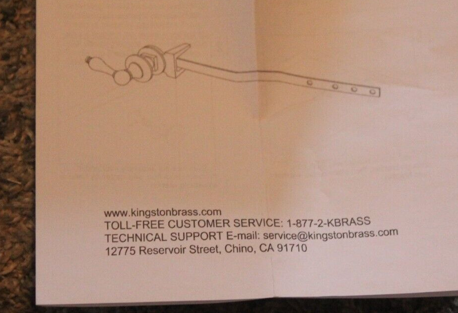 KINGSTON FRONT MOUNT TANK LEVER Chrome KTPL1
