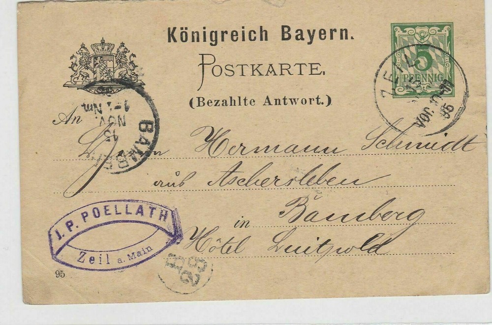German Postal History Stamps Postcard Ref: R4762