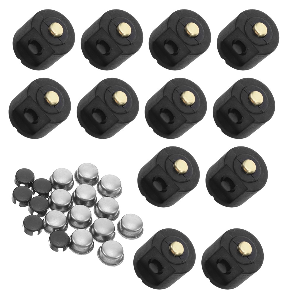 12 sets Flashlight End Cap Small Switch Cover Mini Push Button Seal Cap Metal