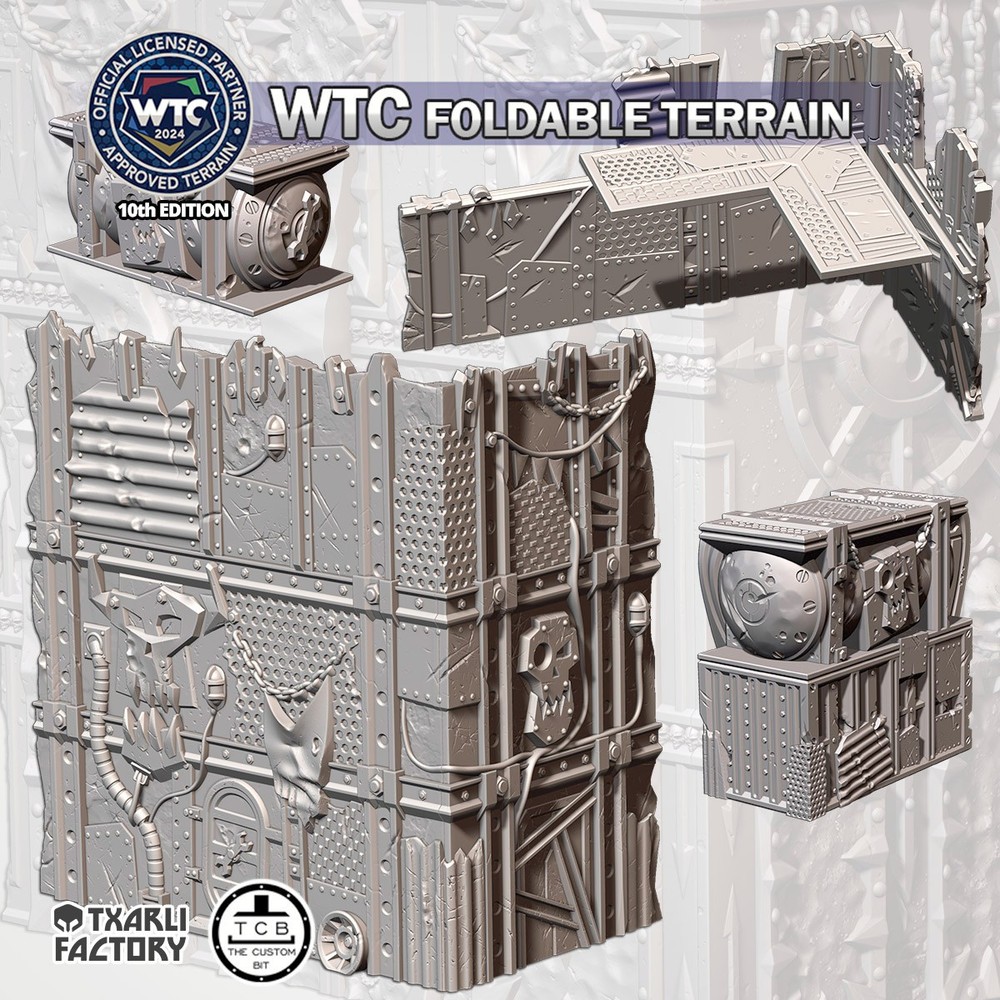 40k - WTC Format Foldable Terrain Set (Orcs) Tabletop Wargaming Scenery