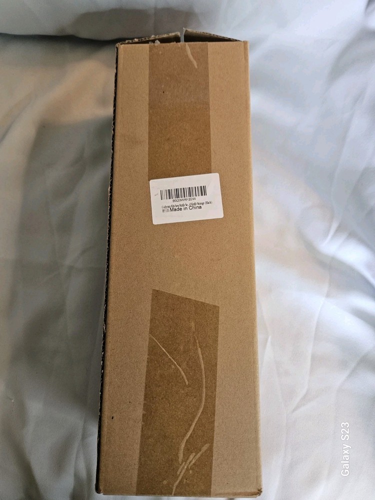 5pc Knife Set With Storage Black