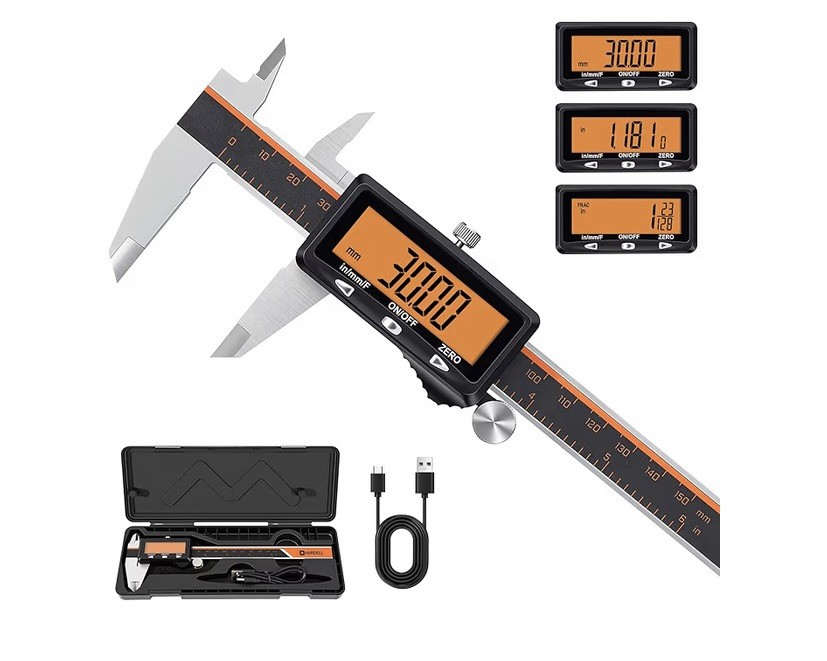 HARDELL Digital Caliper, Rechargeable Caliper Measuring Tool