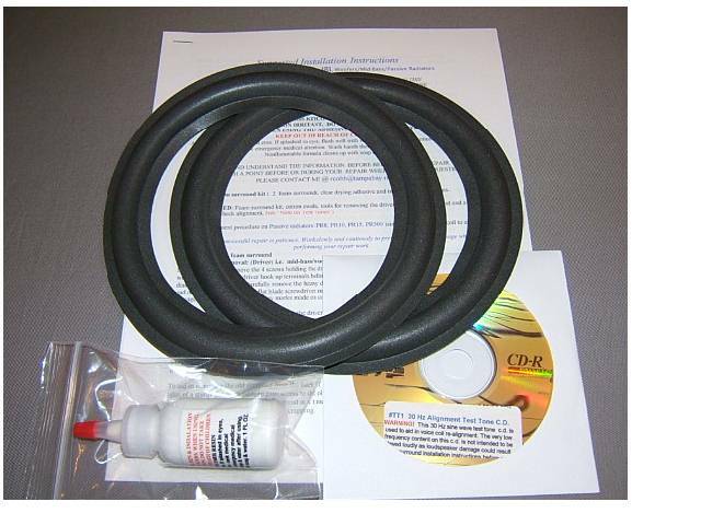 BOSE 301 (all series) 8" Foam Surround Speaker Woofer Repair Kit