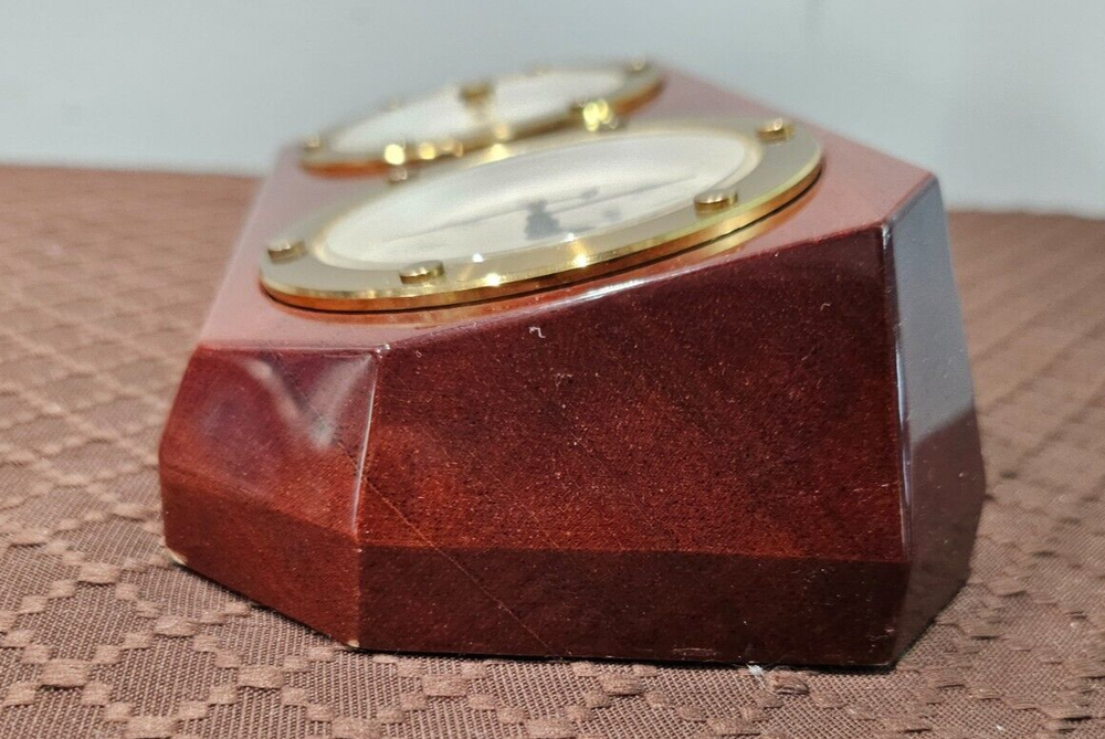 Neiman Marcus Desk Clock And Barometer AS-IS