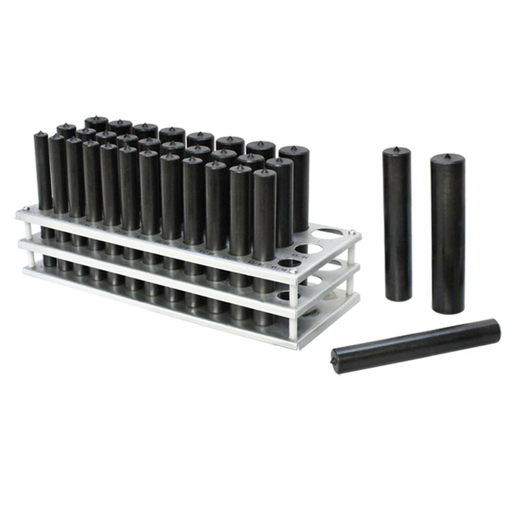 33 PC Transfer Punch Set 1/2" to 1" by 64th
