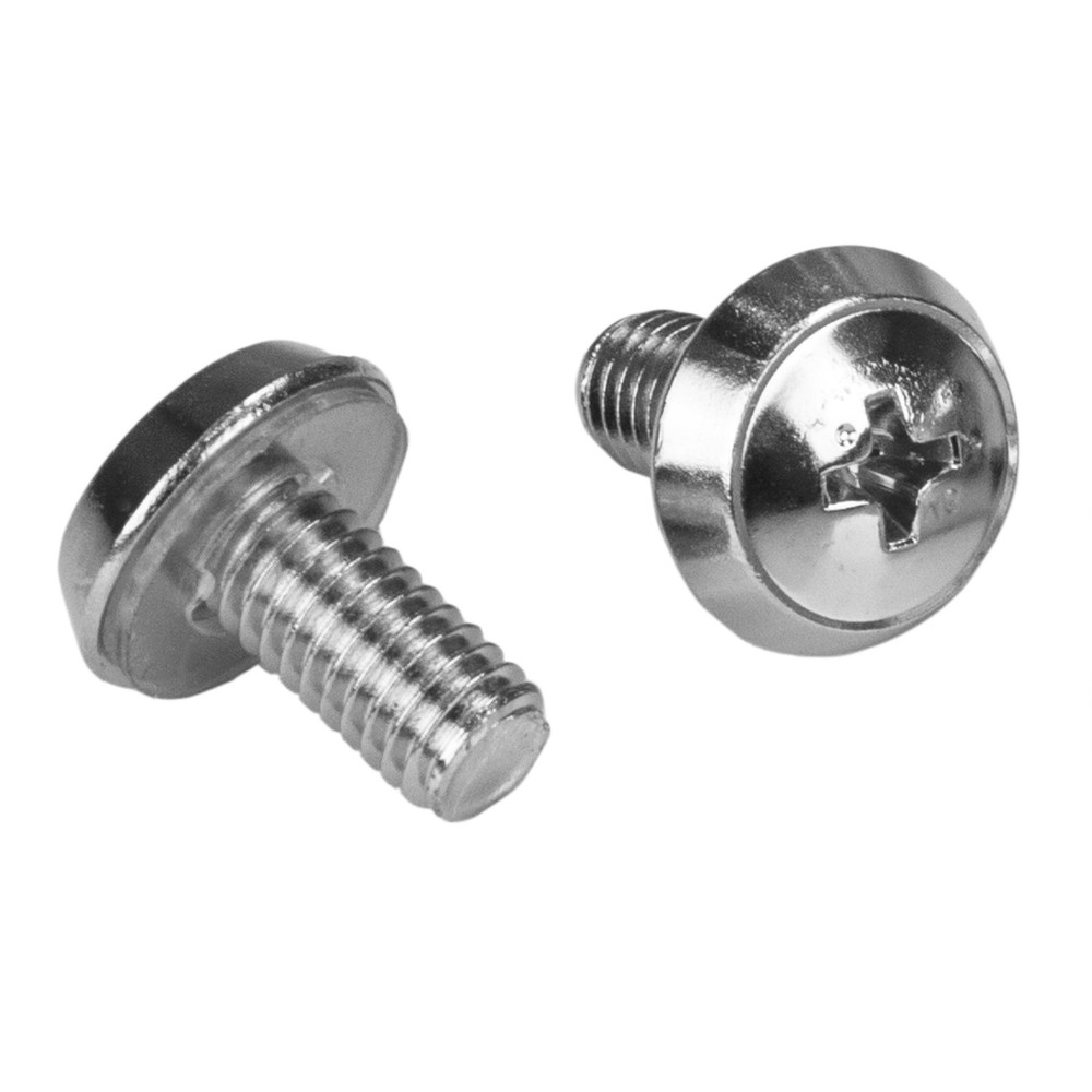 StarTech M6 Mounting Screws and Cage Nuts for Server Rack Cabinet - 100 Pack