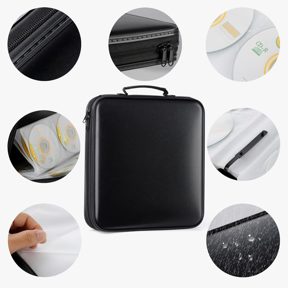 DVD Storage CD Case Holder:DVD Binder Protective Book Portable DVD...