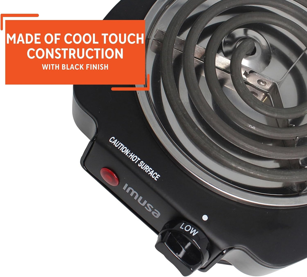 Single Electric Burner, Black