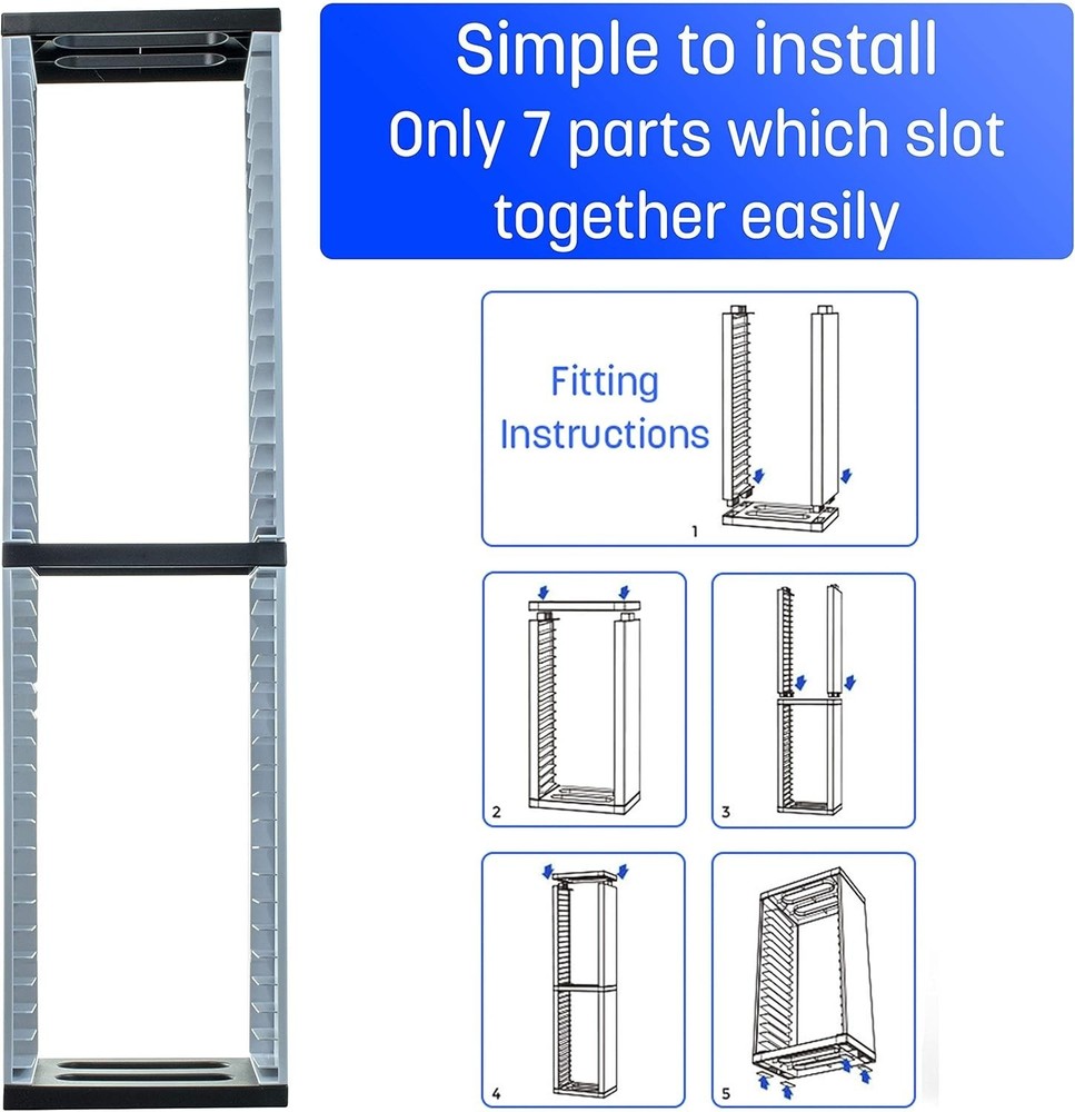 Universal Game Storage Tower - Holds 36 Games & Blu-Rays