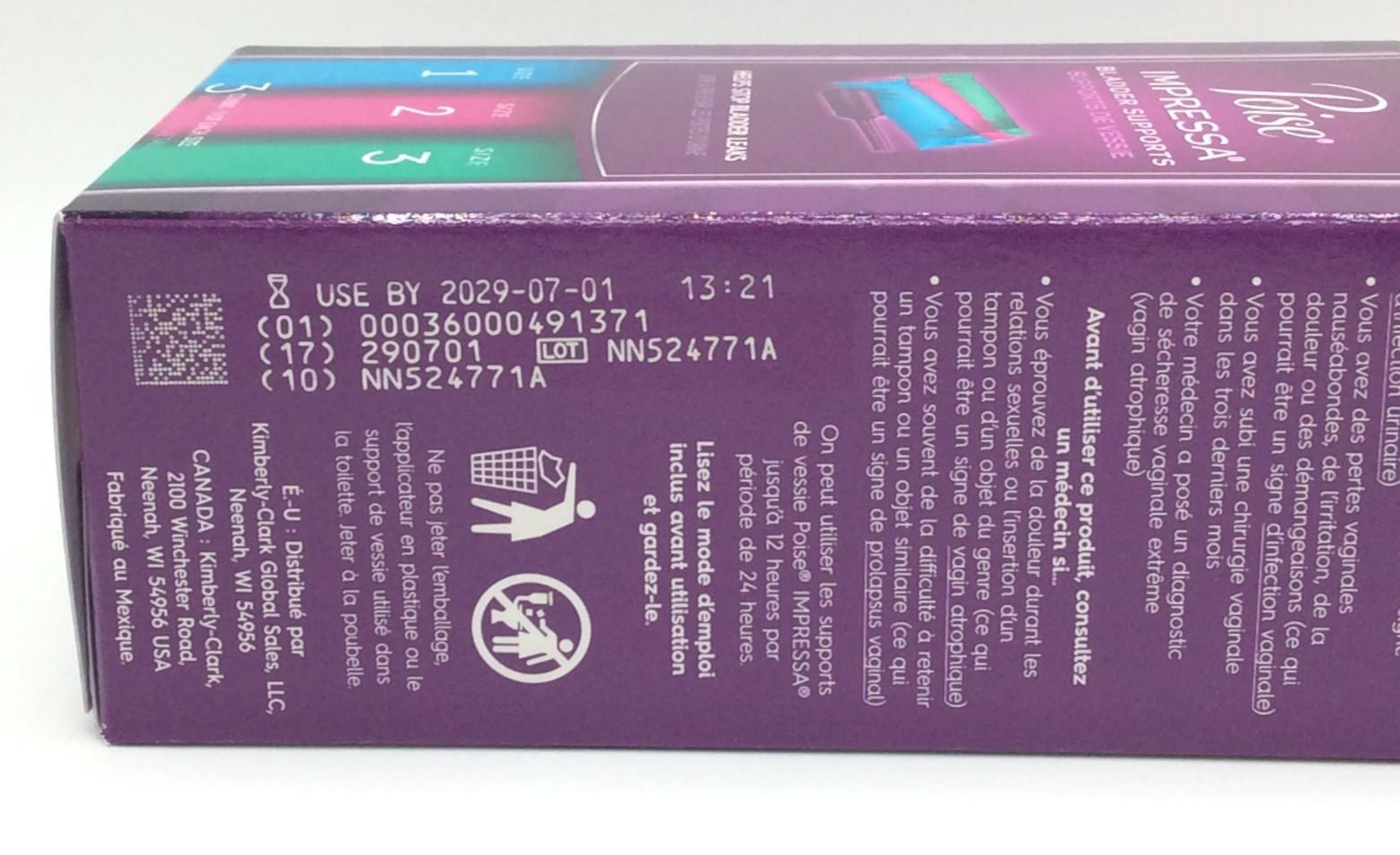 Poise Impressa Women's Bladder Supports Sizing Kit Size 1-2-3, 3 Count🎈2029🎈