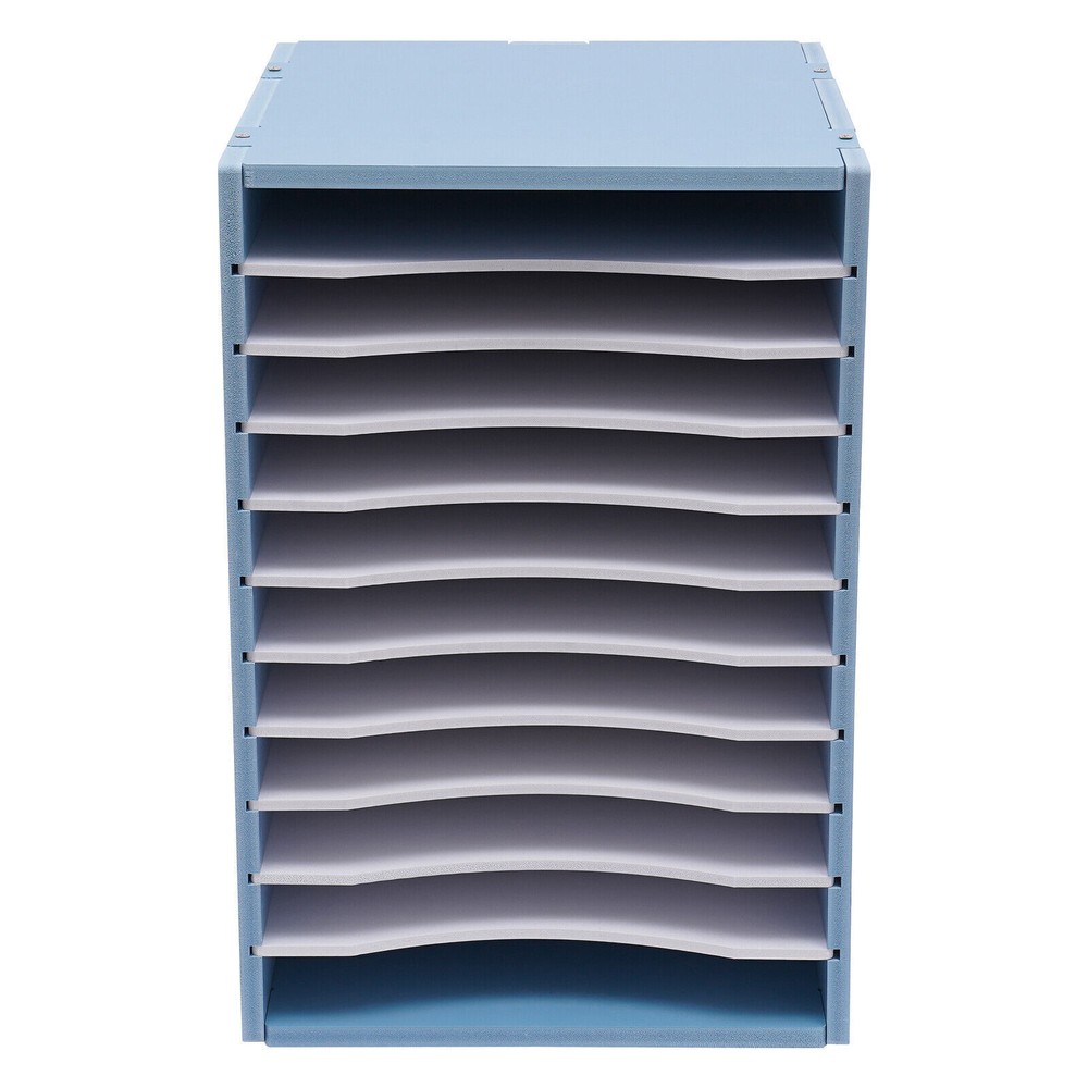 11 Tier Office Home Paper File Holder Document Storage Rack Desktop Organizer