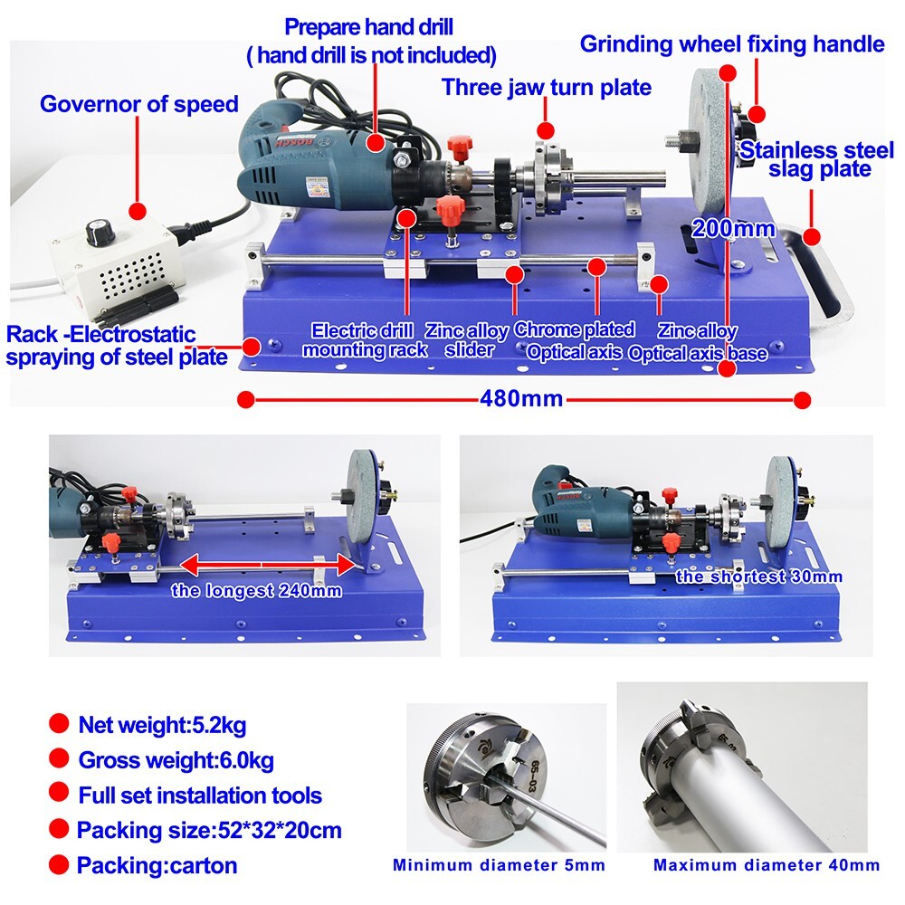 Metal Pipe Rod Multifunctional Processing Machine Round Tube Polisher Grinder