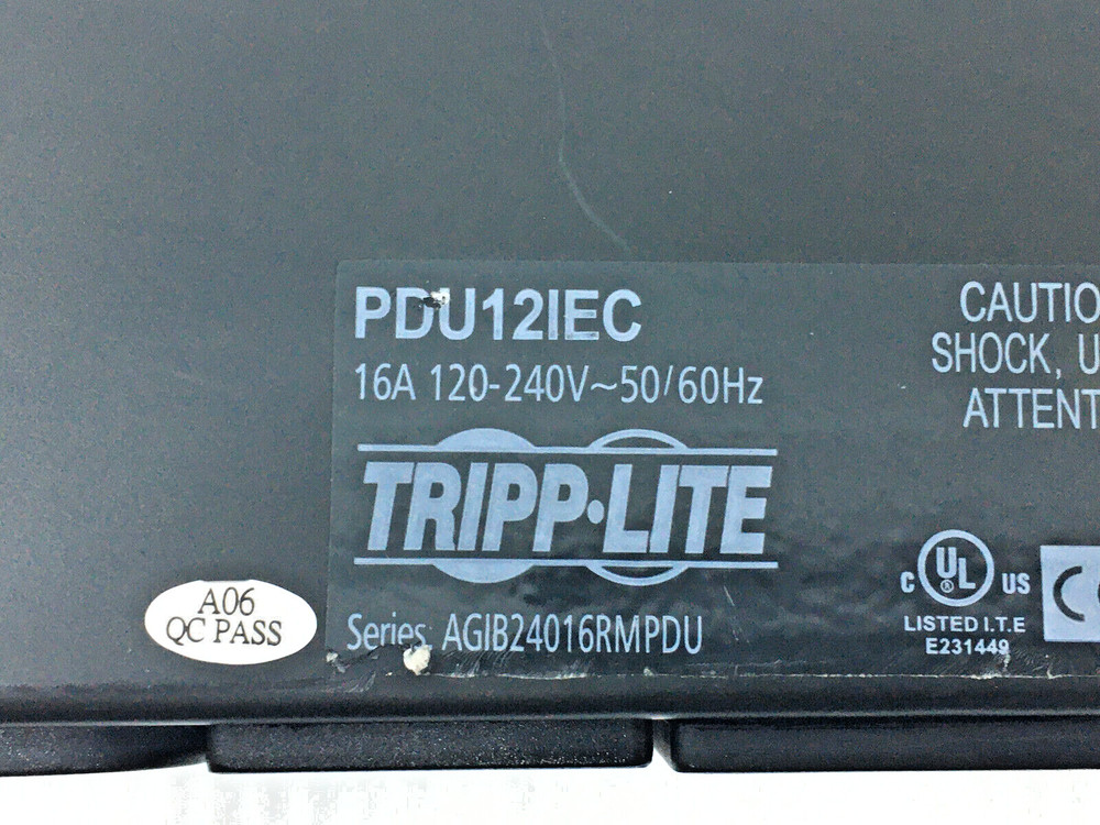 Tripp Lite PDU12IEC Single-Phase Basic RACKMOUNT PDU 16A 120-240V 50/60Hz