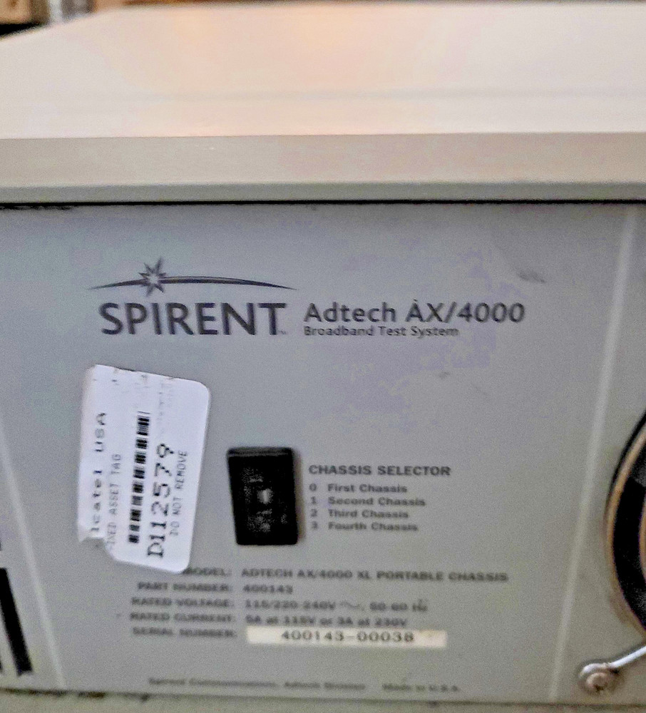 SPIRENT ADTECH AX/4000 BROADBAND TEST SYSTEM 3 MODULES 10 GIG