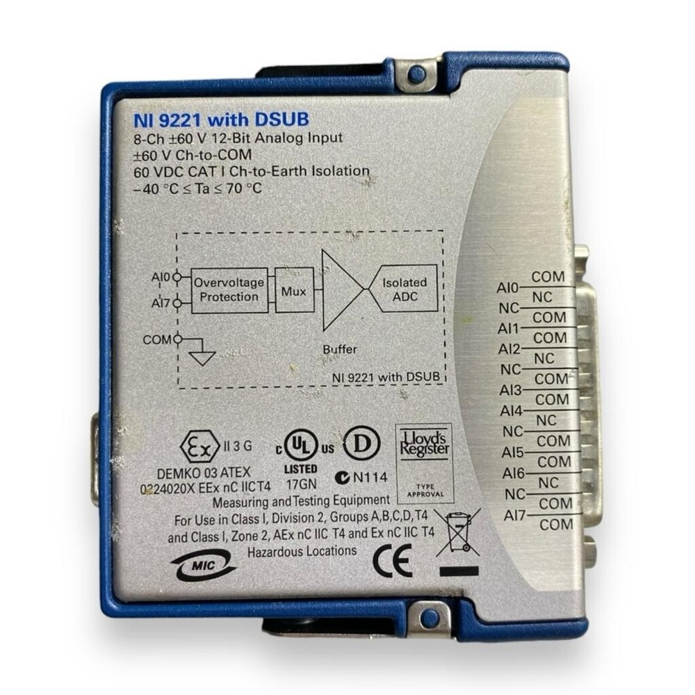 NEW National Instruments NI 9221 NI-9221 8-Ch 12-Bit Analog Input Module