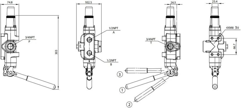 Adjustable Hydraulic Log Splitter Valve - 25GPM 3500PSI