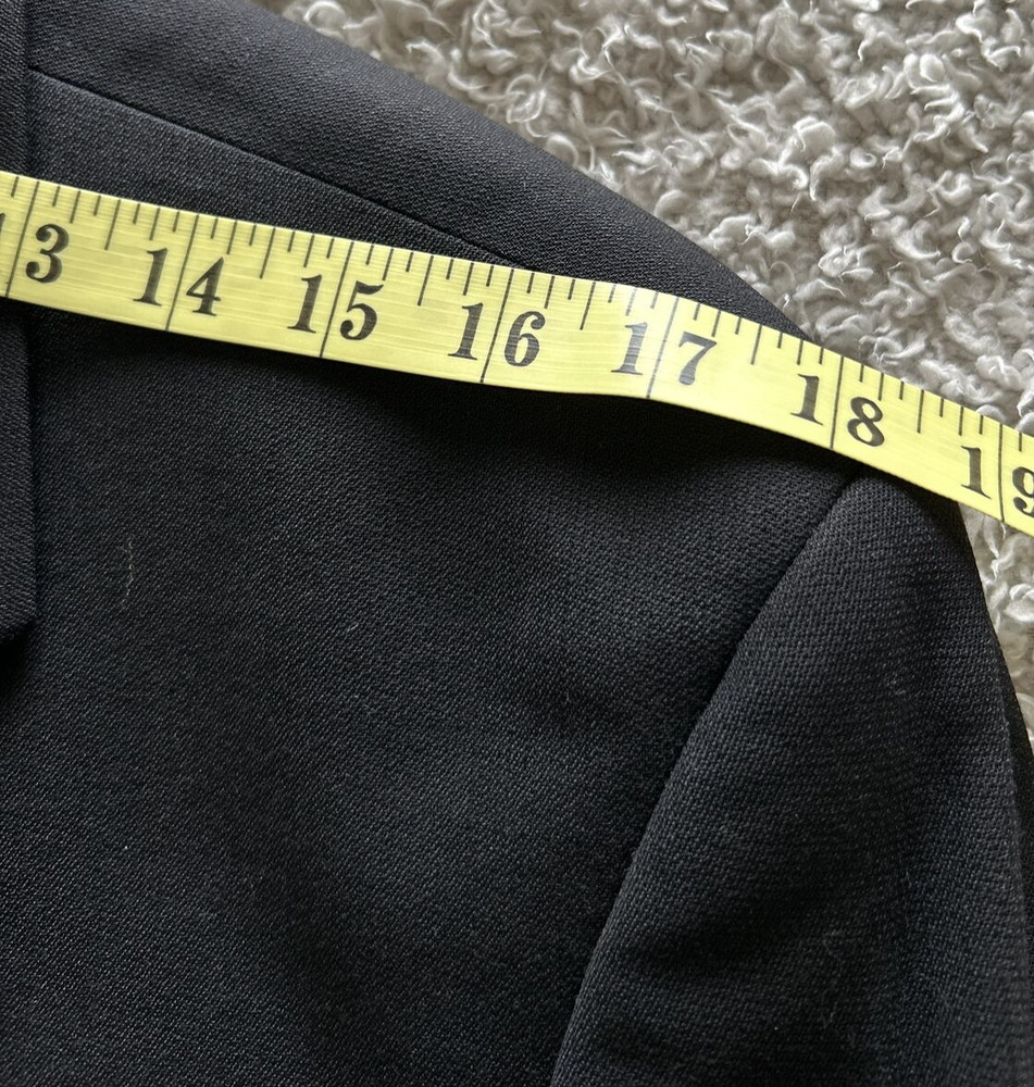 Next Blazer Jacket Black Single Breasted Wool Rich Blend Lined Men's 38 Regular