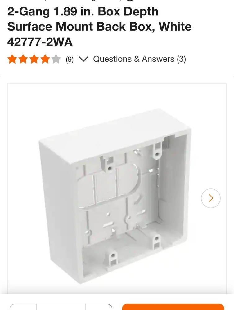 Levitating 42777-2wa Dual Gang Surface Mount Backboxes