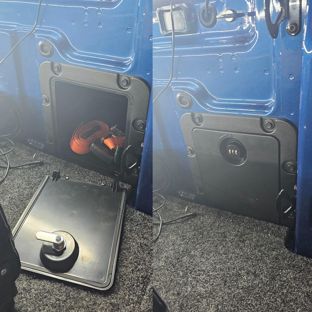 For 22-25 Ford Maverick Hidden Bed Cargo Partition Storage Bin cover w/Code Lock