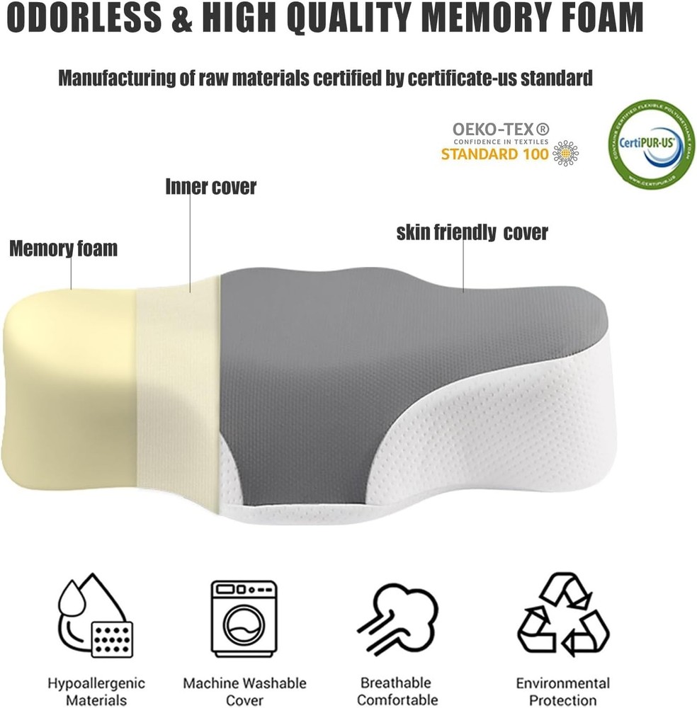 Travel Pillow for Sleeping,Cervical Neck Support Pillow