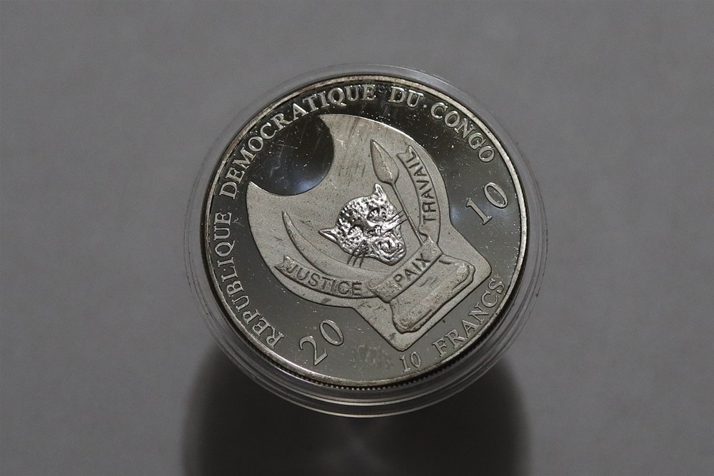 🧭 🇨🇩 CONGO 10 Francs SAMURAI 2010 PROOF ONLY 1000 MADE B84 XT18