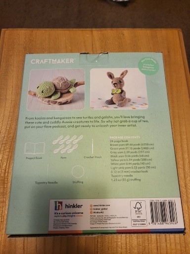 craftmaker cute crochet kit turtle, READ