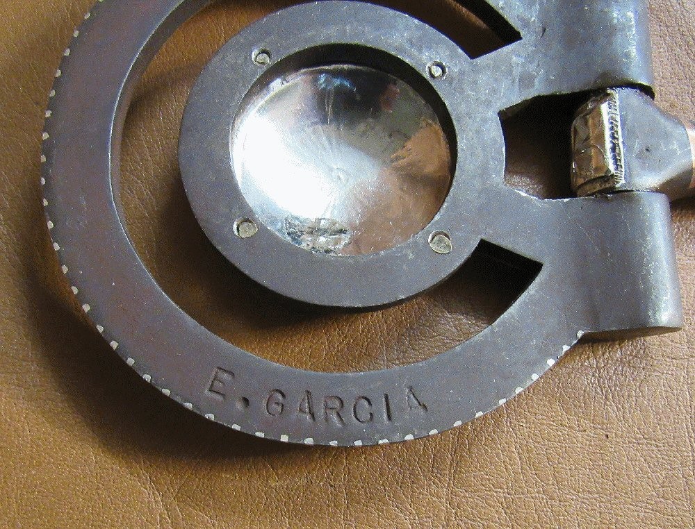 E Garcia D Ring Engraved Concho Snaffle Bit Brown Finish