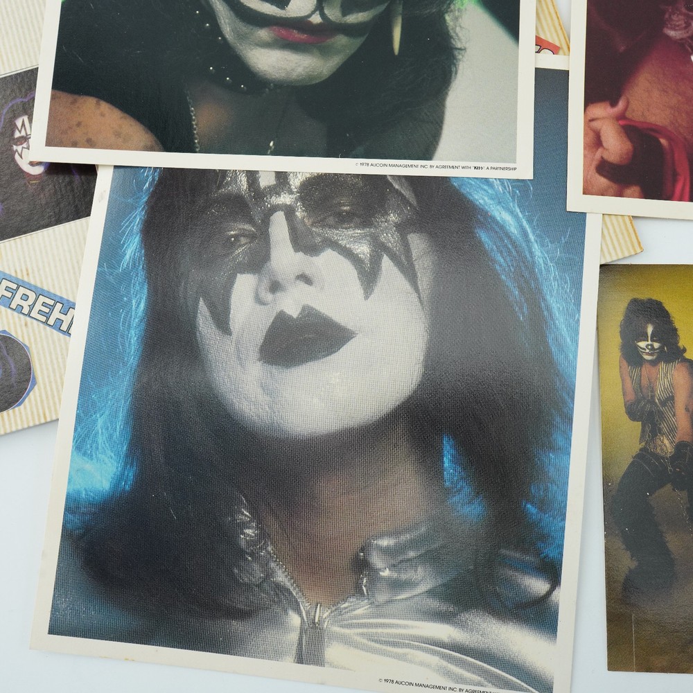 24 pieces Vintage Original 1970s KISS Army Membership Kit Photos Decal sticker