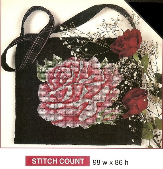 ROSE HANDBAG  -  CROSS STITCH PATTERN ONLY  HM - SUV