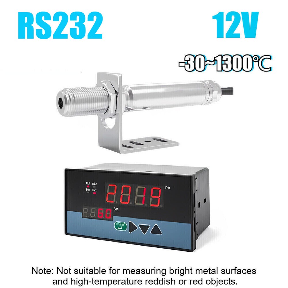 12V Infrared Thermometer Sensor Non-contact Temperature Tool W/ Controller RS232