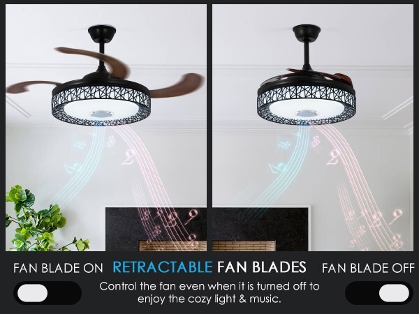 42'' Bluetooth Ceiling Fan with LED Lights and Music Player