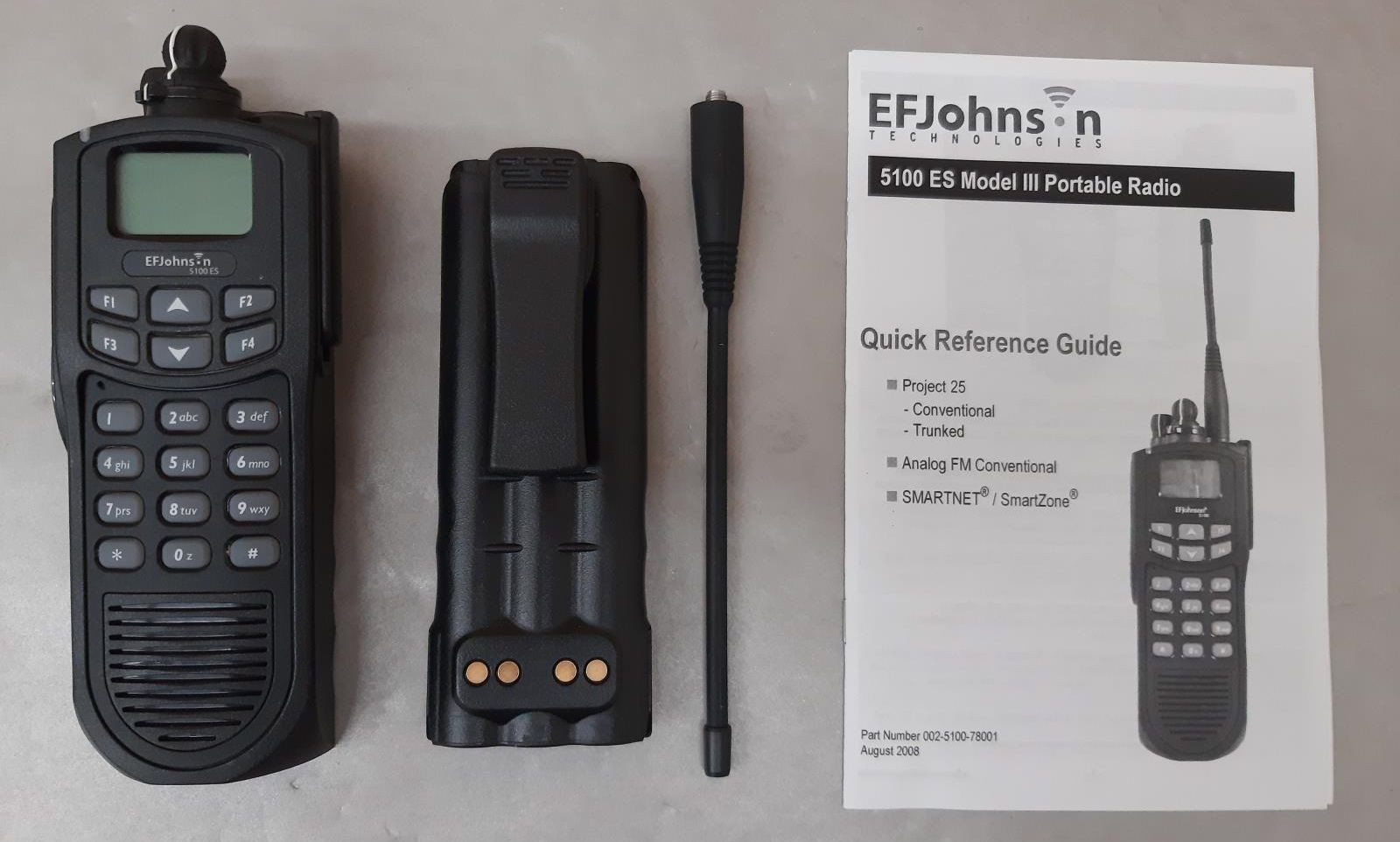 Ef Johnson 5100 ES Model III Portable Radio Project 25 Smartnet / Smartzone